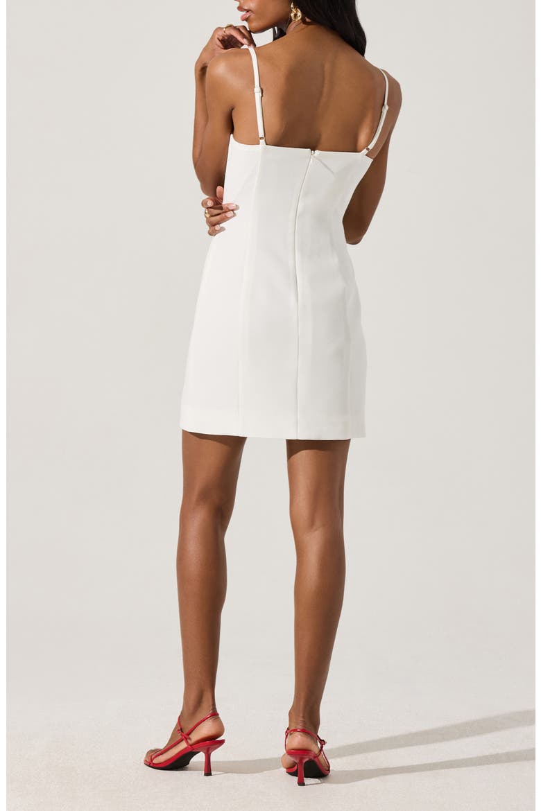 Bow Detail Minidress, Alternate, color, WHITE