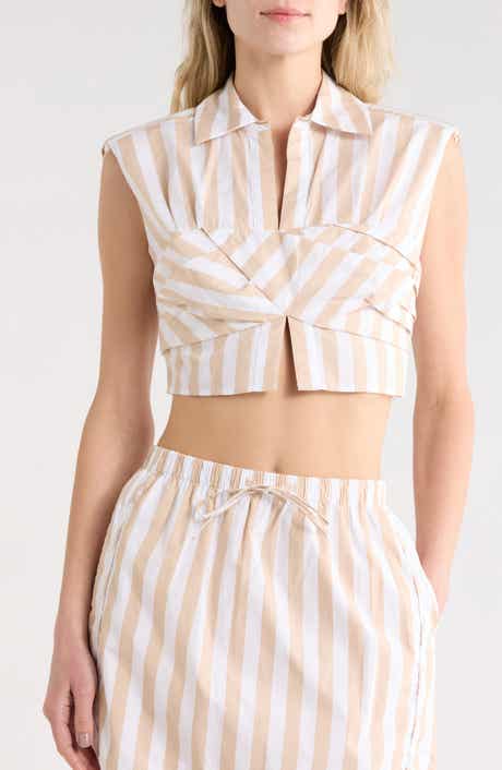 Simkhai Emie Cropped Box Sleeve Top