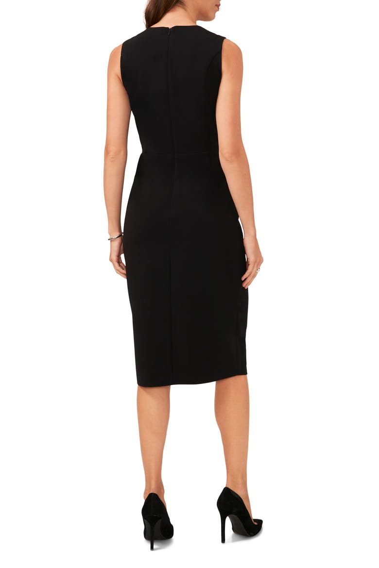 Midi Sheath Dress, Alternate, color, RICH BLACK