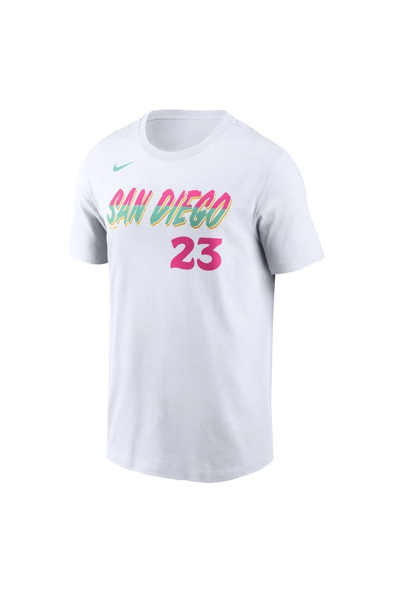 Men's Nike Fernando Tatis Jr. White San Diego Padres 2022 City Connect Name & Number T-Shirt, Alternate, color, White