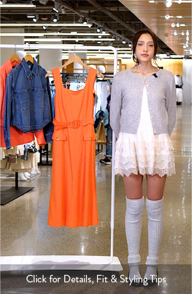 Sleeveless Belted Midi Dress, sales video thumbnail