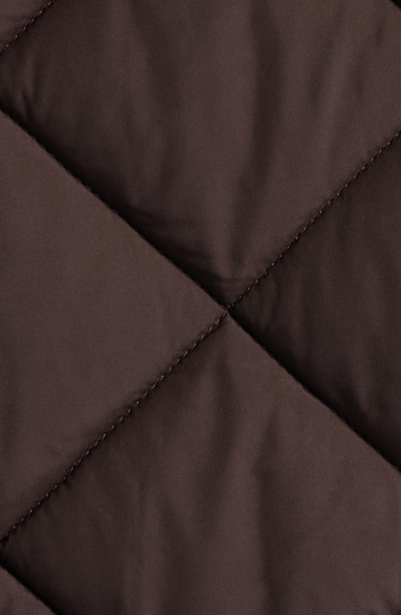 Bernardo Hooded Quilted Longline Jacket, Alternate, color, Brown