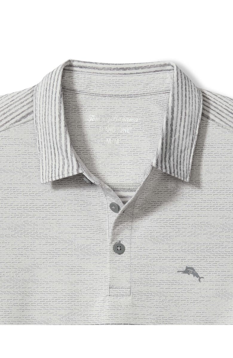 Tommy Bahama Sea Island Stripe IslandZone<sup>®</sup> Performance Polo, Alternate, color, Grey Thunder