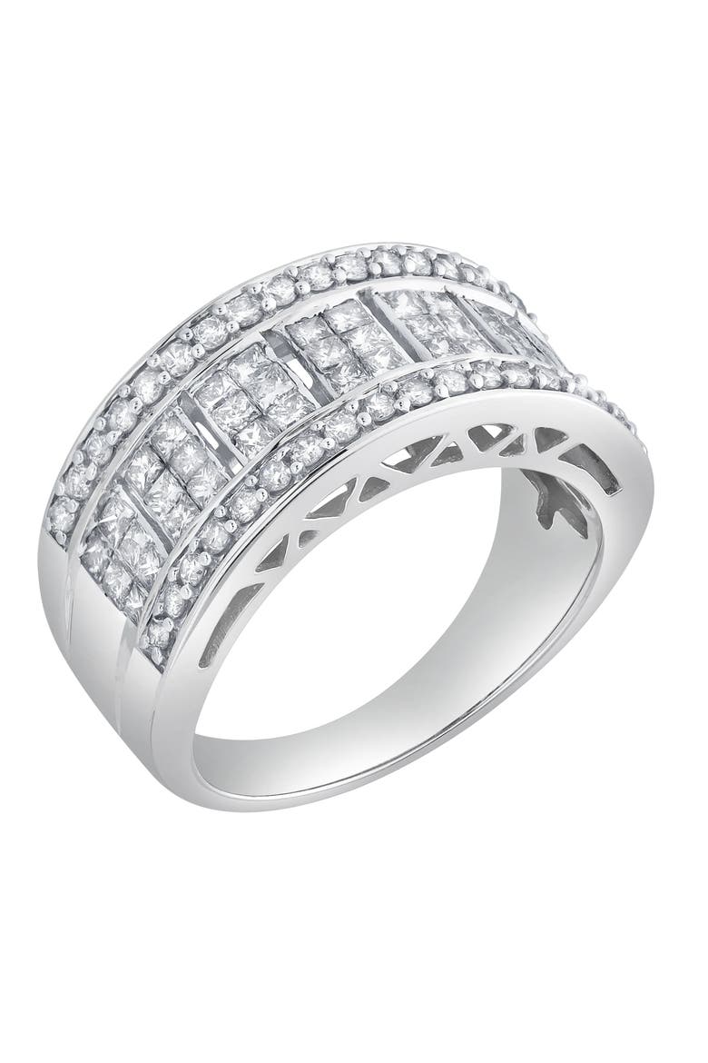 Illumina 1.25 Ct 10K Gold Diamond Band, Alternate, color, 10K White Gold