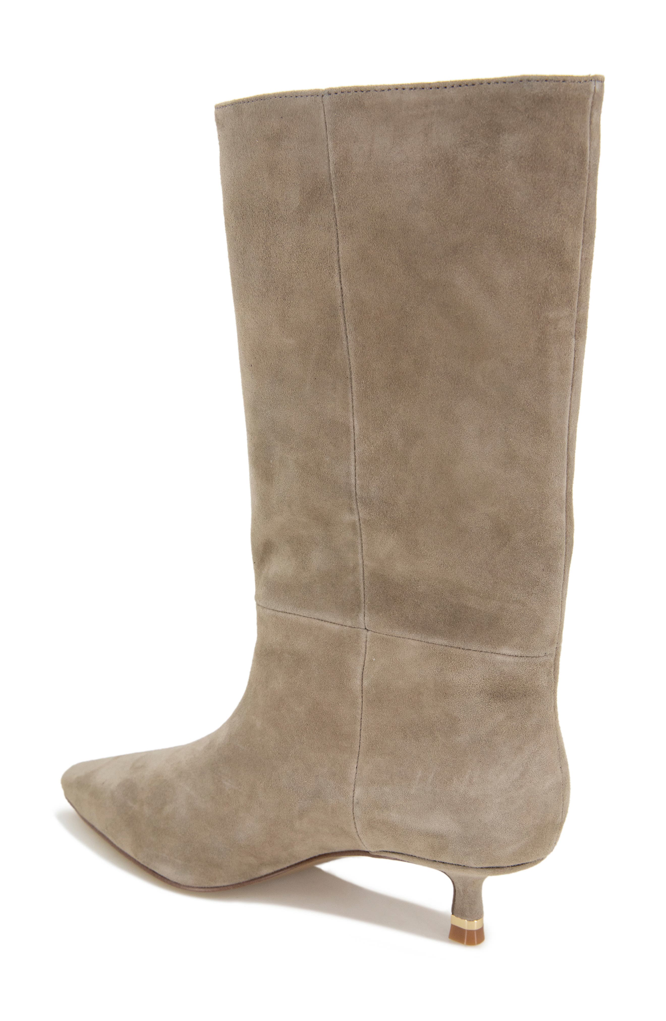 Kenneth Cole Meryl Pointed Toe Boot, Alternate, color, Taupe Suede
