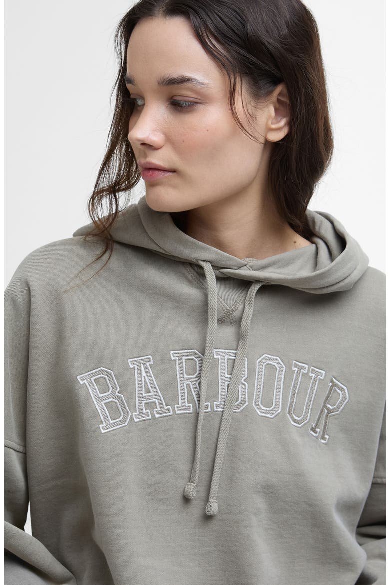 Katie Logo Embroidered Cotton Graphic Hoodie, Alternate, color, WASHED KHAKI