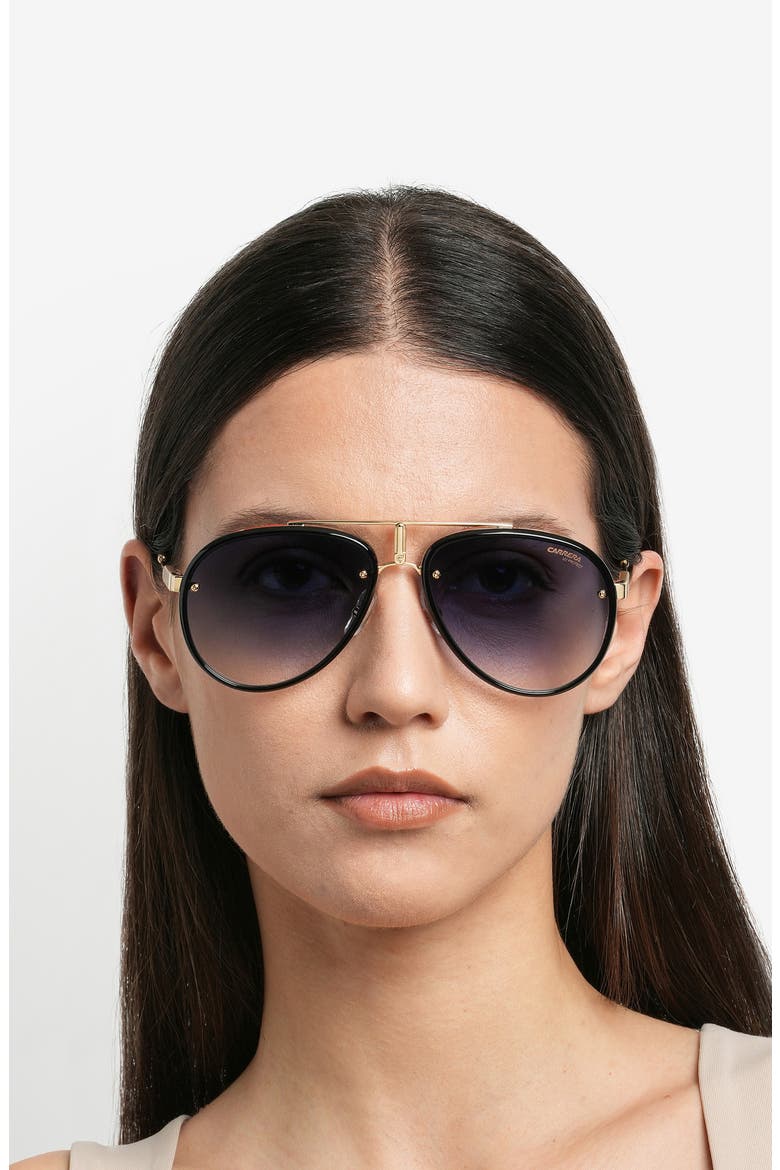 Glory 58mm Pilot Sunglasses, Alternate, color, GOLD RED