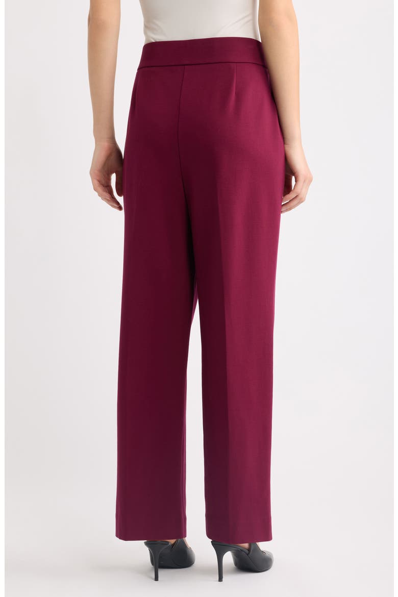 Pleated Wide Leg Pants, Alternate, color, CHIANTI