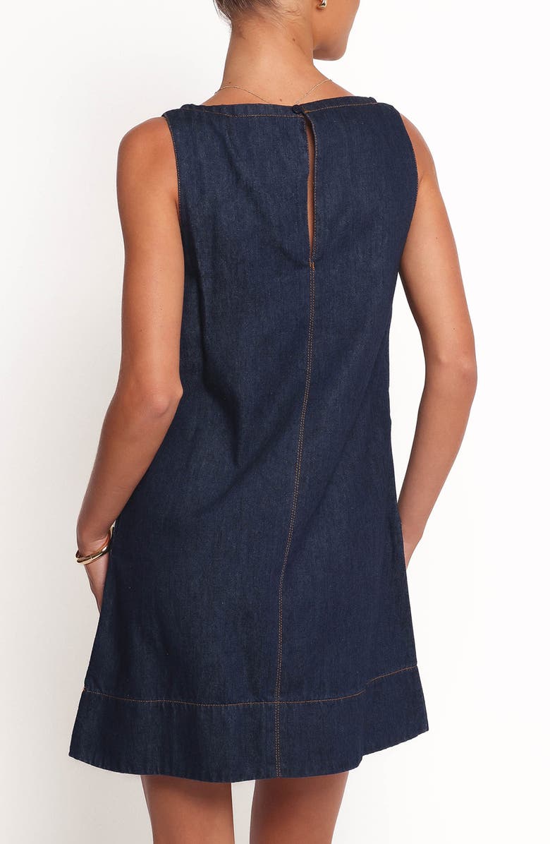 Petal & Pup Azen Sleeveless Denim Minidress, Alternate, color, Dark Denim