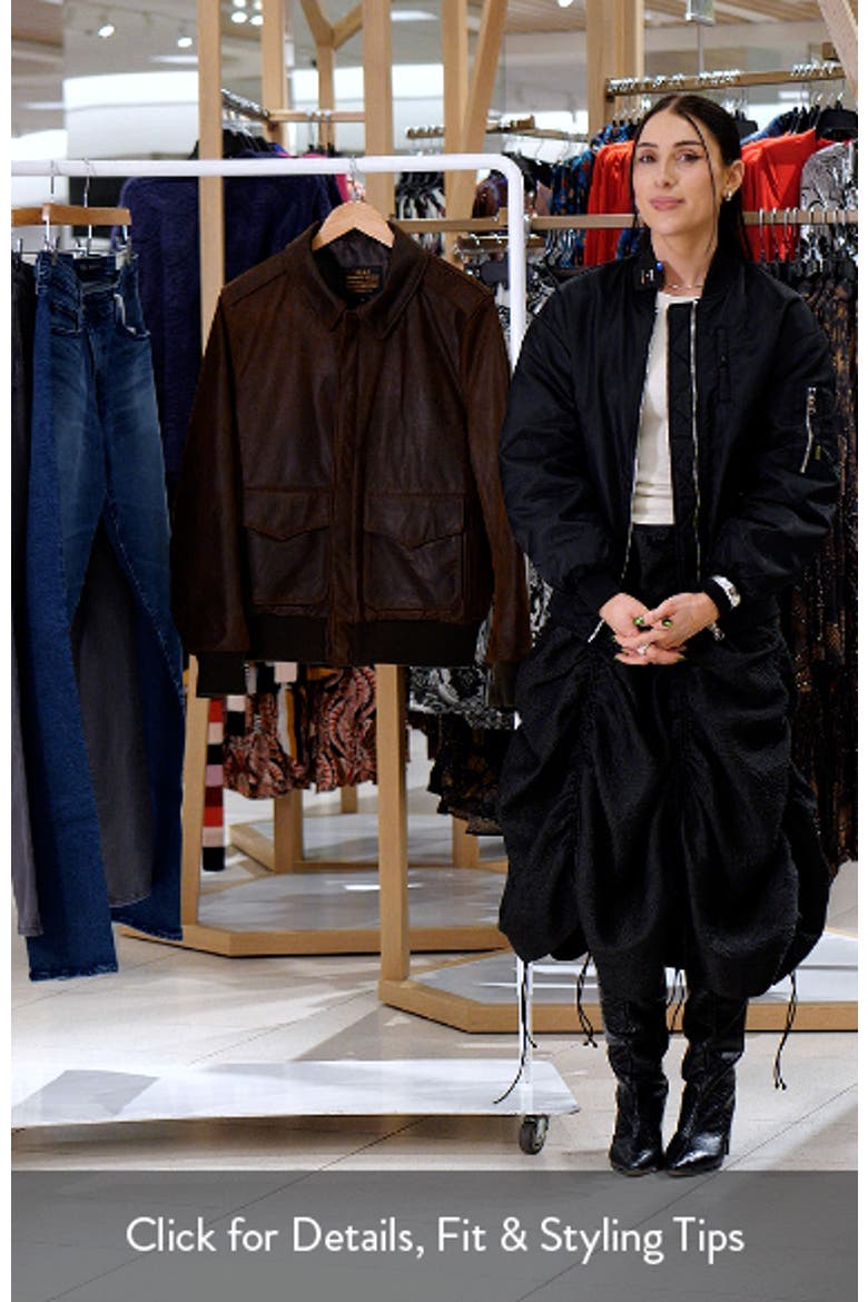 Lightweight Leather Flight Jacket (Men) | Nordstrom