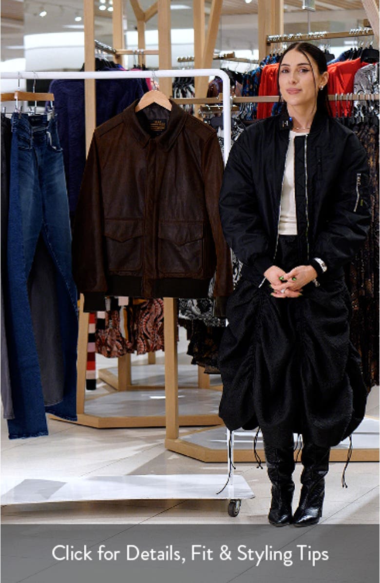 Lightweight Leather Flight Jacket, sales video thumbnail