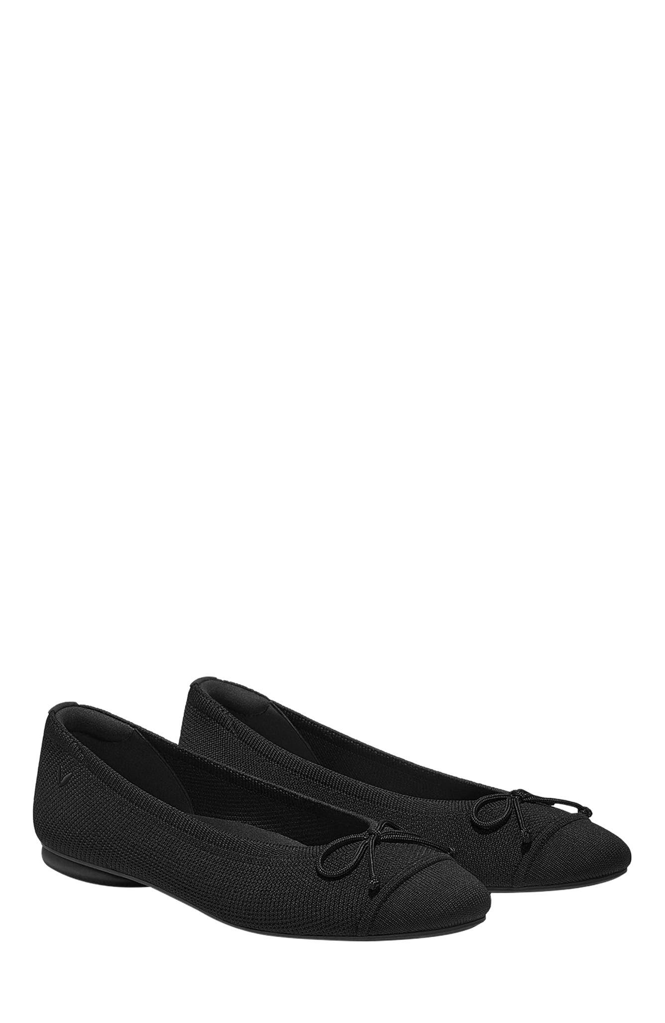 VIVAIA Almond-Toe Bow Flats, Main, color, Black