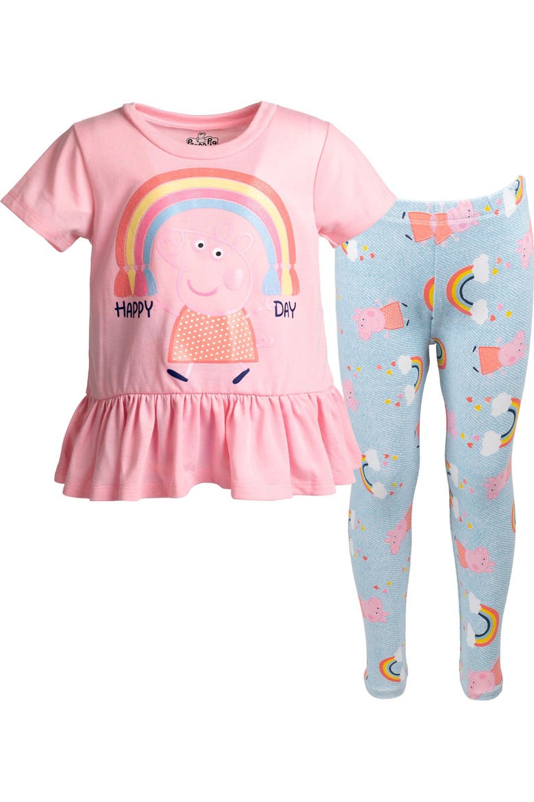 2-Piece T-Shirt and Leggings Set, Alternate, color, Pink Denim