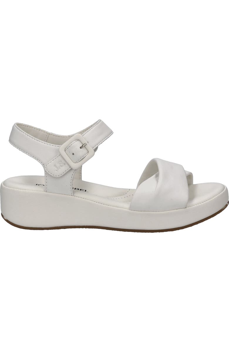 Josef Seibel Eve 02 Ankle Strap Platform Wedge Sandal, Alternate, color, White
