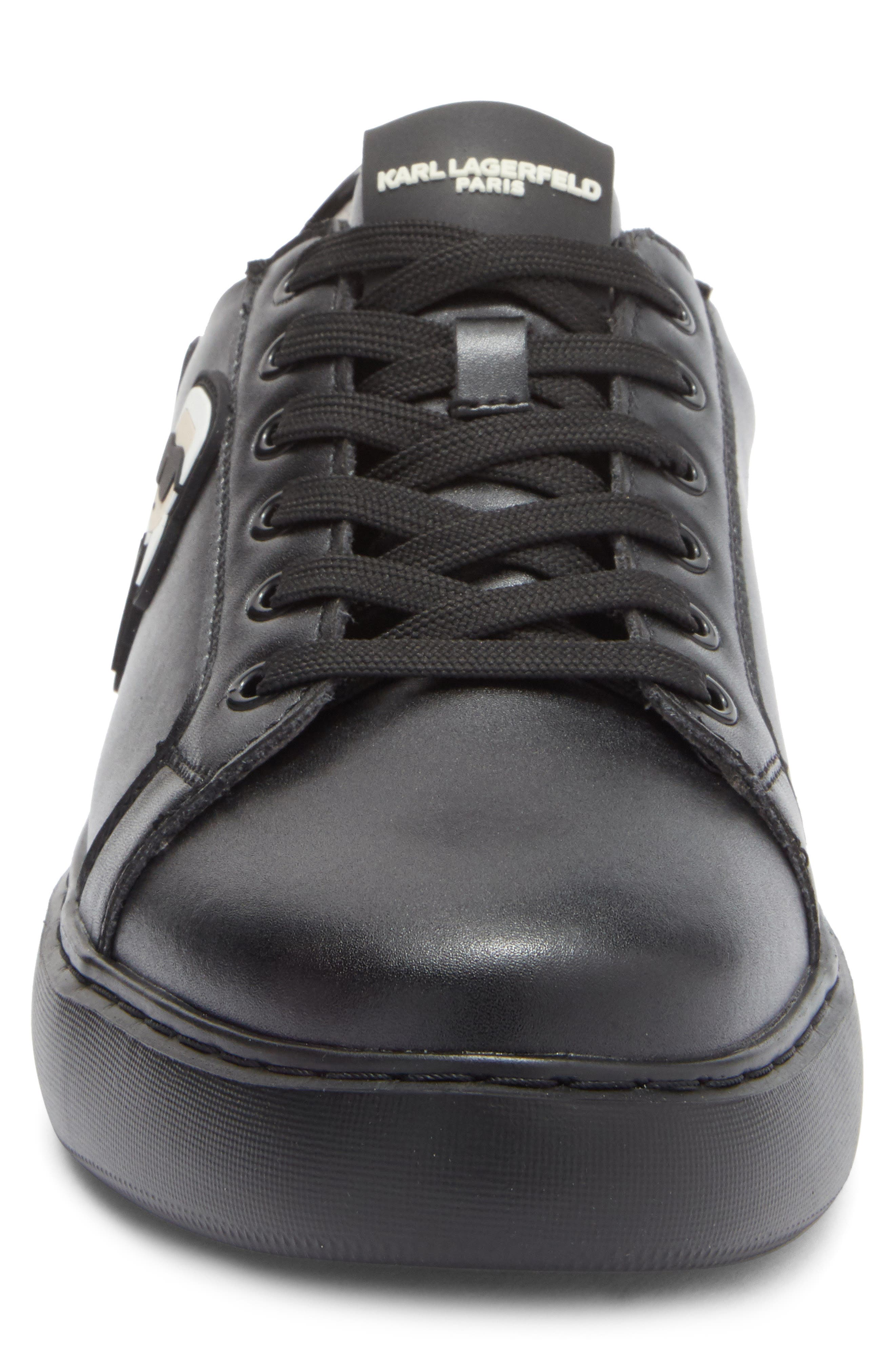 KARL LAGERFELD PARIS Karl Patch Sneaker, Alternate, color, Black/ Black