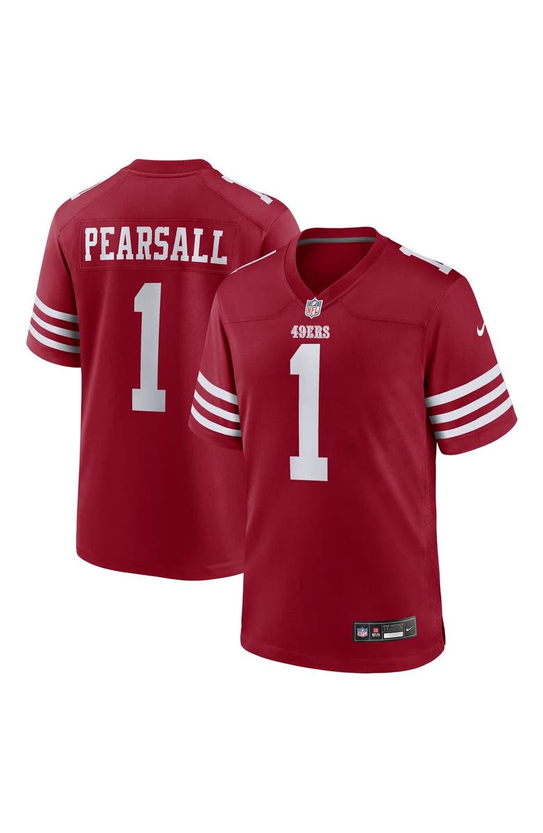 Nike Men's Nike Ricky Pearsall Scarlet San Francisco 49ers Team Game Jersey, Main, color, Scarlet