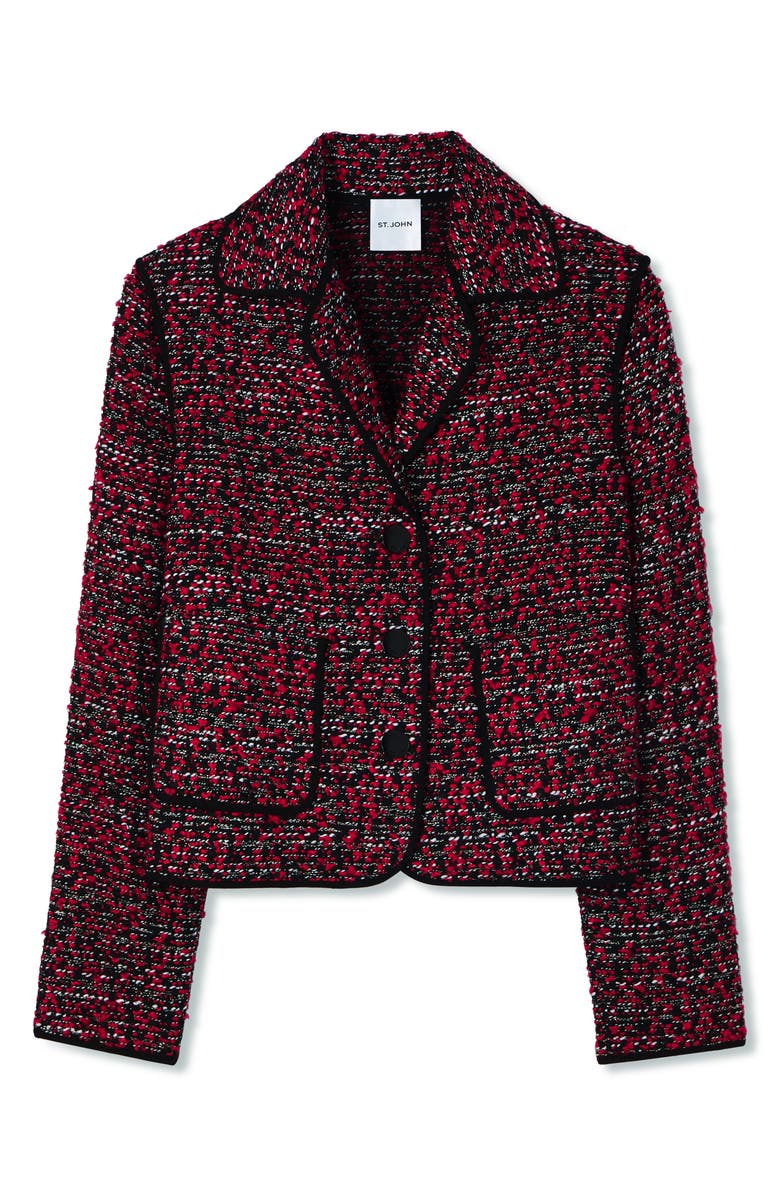 St. John Collection Metallic Bouclette Jacket, Alternate, color,