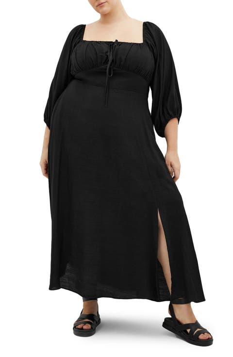 Abbigail Long Sleeve Maxi Dress (Plus)