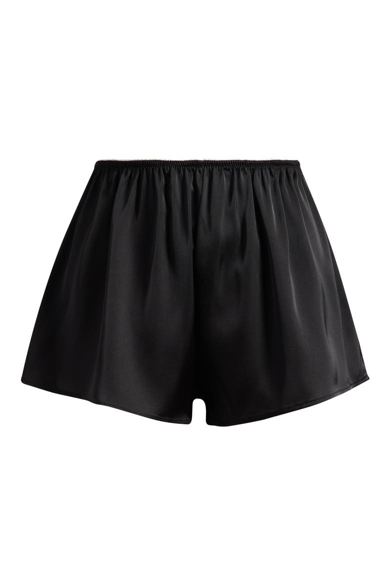 Toni Satin Shorts, Alternate, color, NOIR