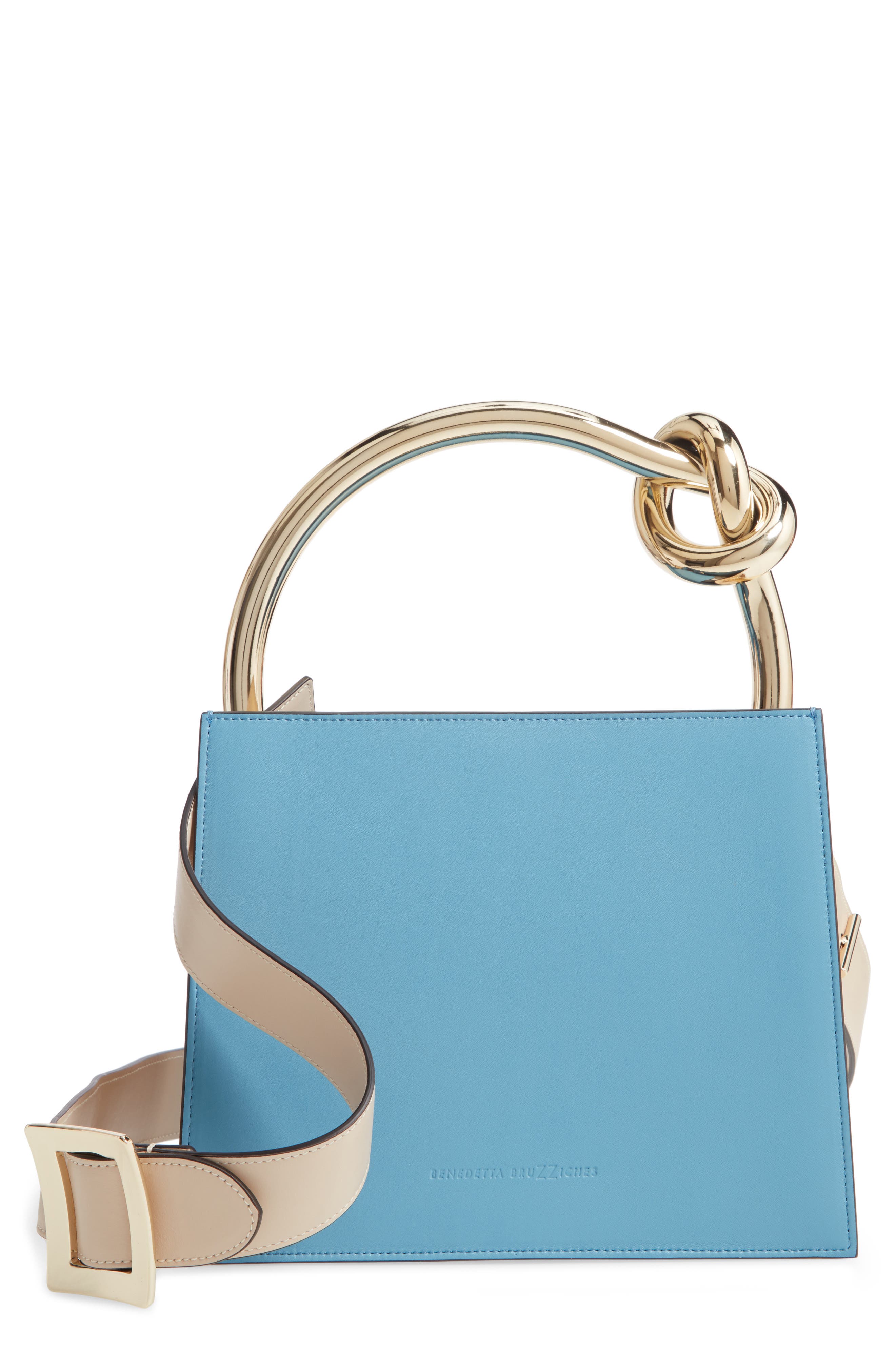 Benedetta Bruzziches Small Anais Santorini Calfskin Leather Top Handle Bag, Main, color, 