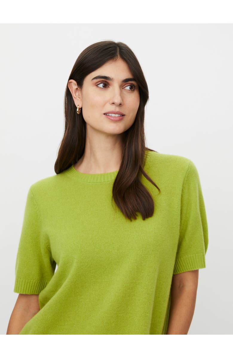 Masai Copenhagen MaFallan Short Sleeve Sweater, Alternate, color, B Chartreuse