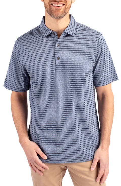 Forge Heather Stripe Recycled Blend Polo