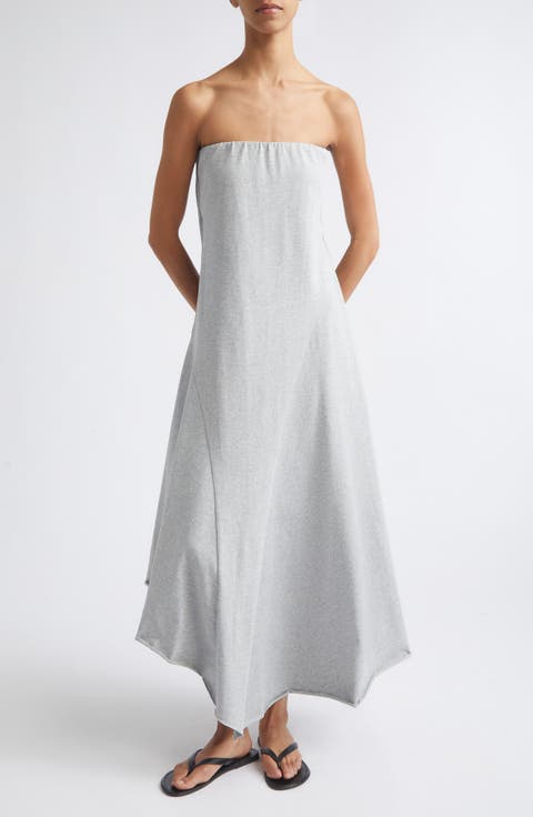 Strapless Cotton Jersey Dress