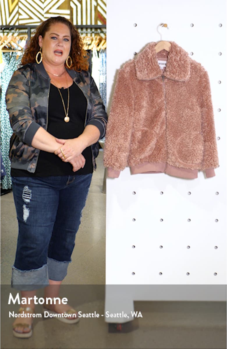 BB Dakota Teddy Or Not Faux Fur Bomber Jacket, sales video thumbnail