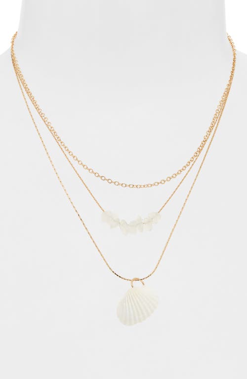 Bp. Shell Pendant Layered Necklace