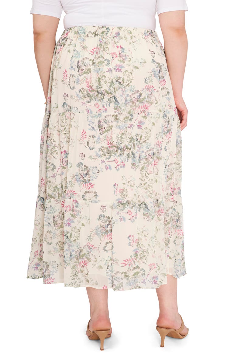 Vince Camuto Breezy Dandelion Tiered Ruffle Skirt, Alternate, color, New Ivory