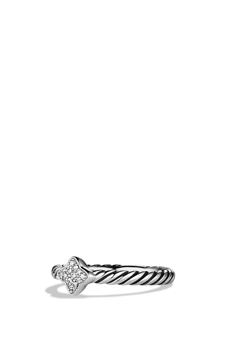 Cable Collectibles Quatrefoil Ring with Diamonds, Main, color, DIAMOND