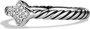 David Yurman Cable Collectibles Quatrefoil Ring with Diamonds