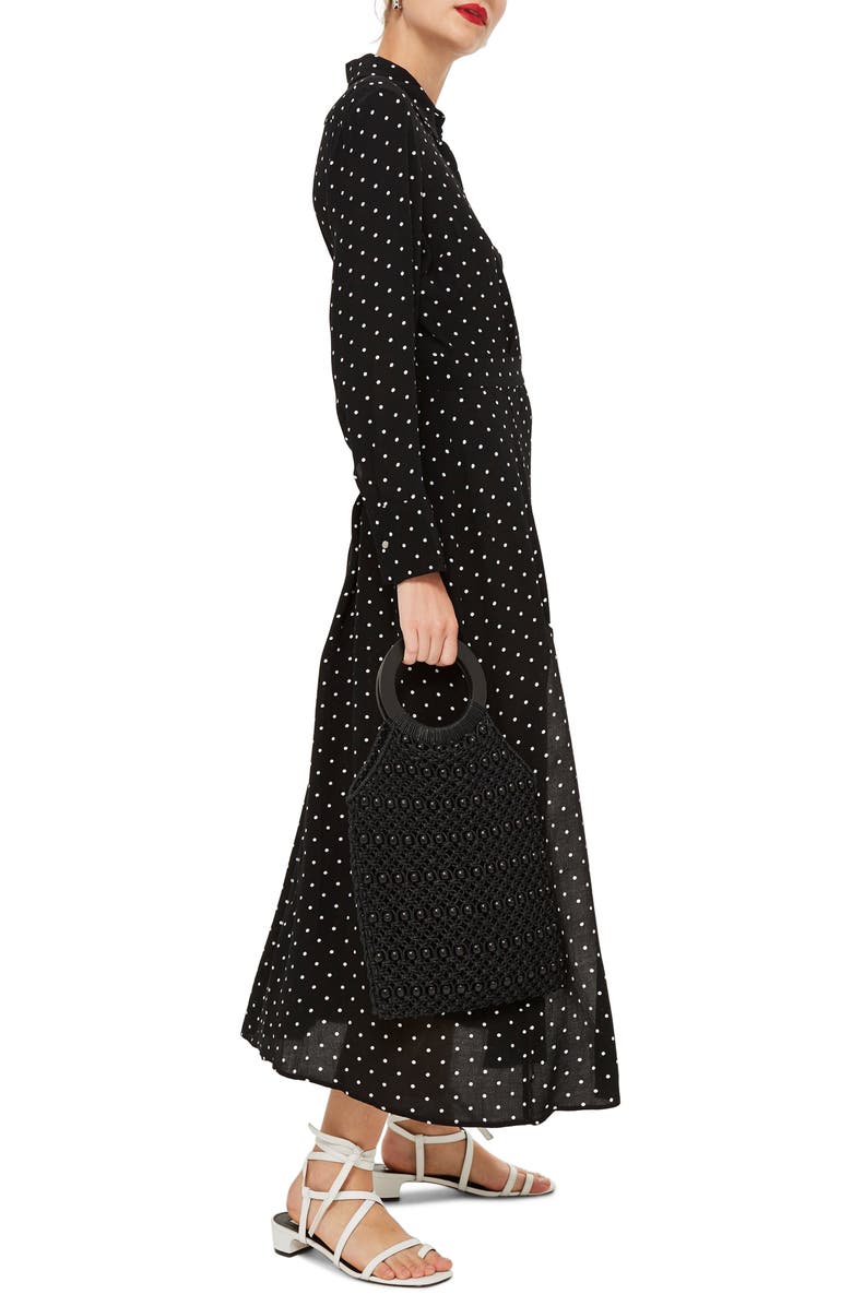 Topshop Dot Print Dress, Alternate, color,