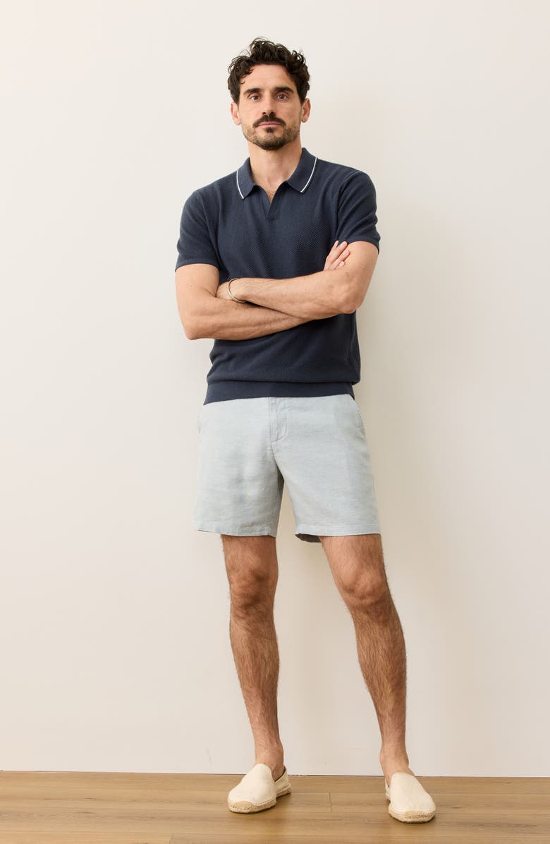 Marine Layer Greyson Short Sleeve Polo Sweater, Alternate, color, India Ink