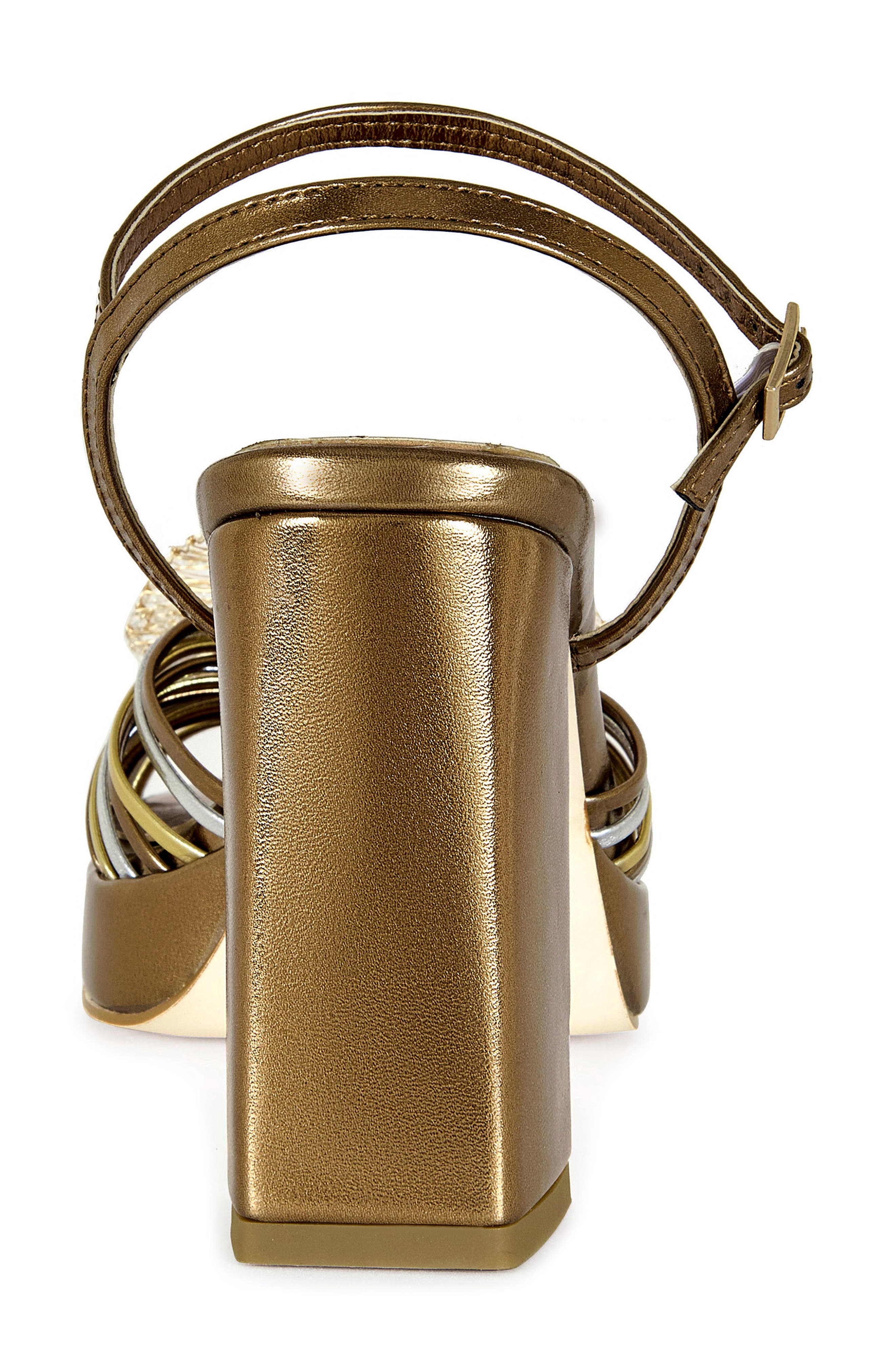 AZALEA WANG Seraphina Ankle Strap Platform Sandal, Alternate, color, Bronze