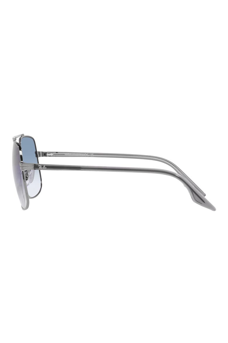 56mm Gradient Square Sunglasses, Alternate, color, GUNMETAL