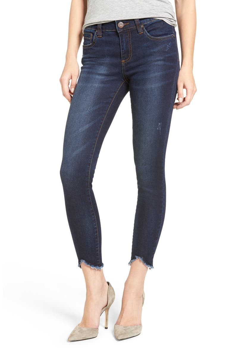 Raw Hem Skinny Jeans, Main, color, BENEFICIAL