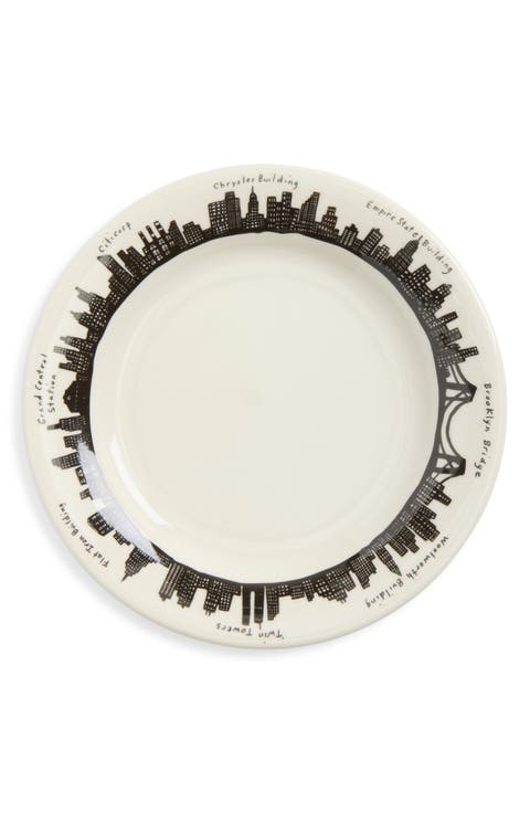 212 Skyline Pattern Appetizer Plate