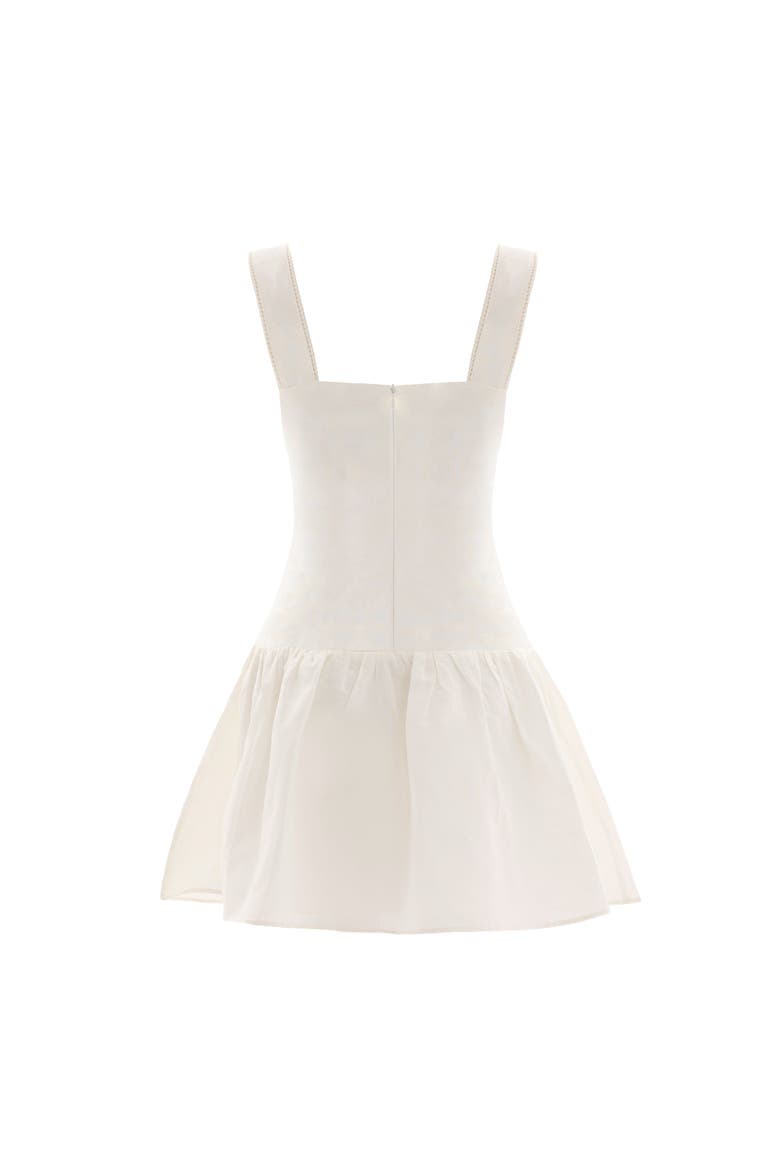 Milena Cotton Linen Blend Mini Dress, Alternate, color, White