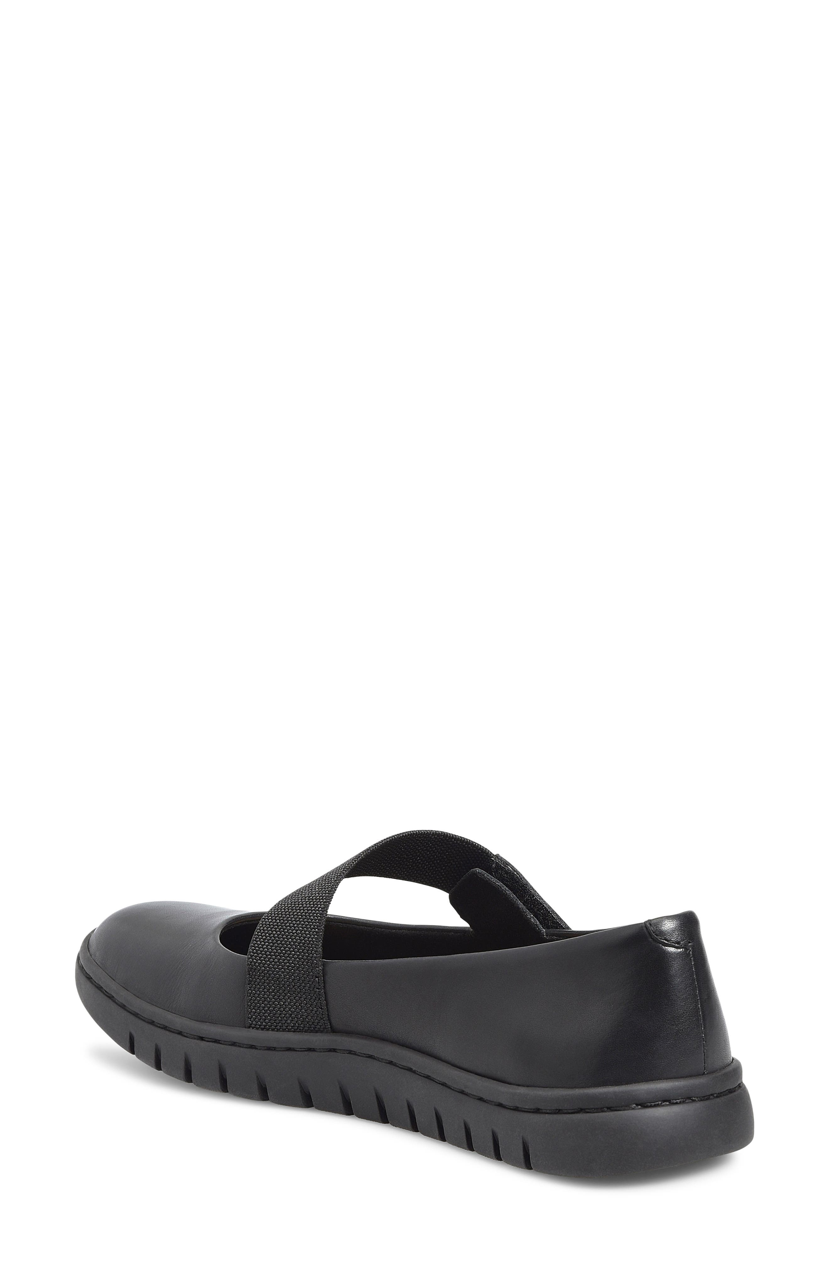 Børn Mary Jane Flat, Alternate, color, Black Leather