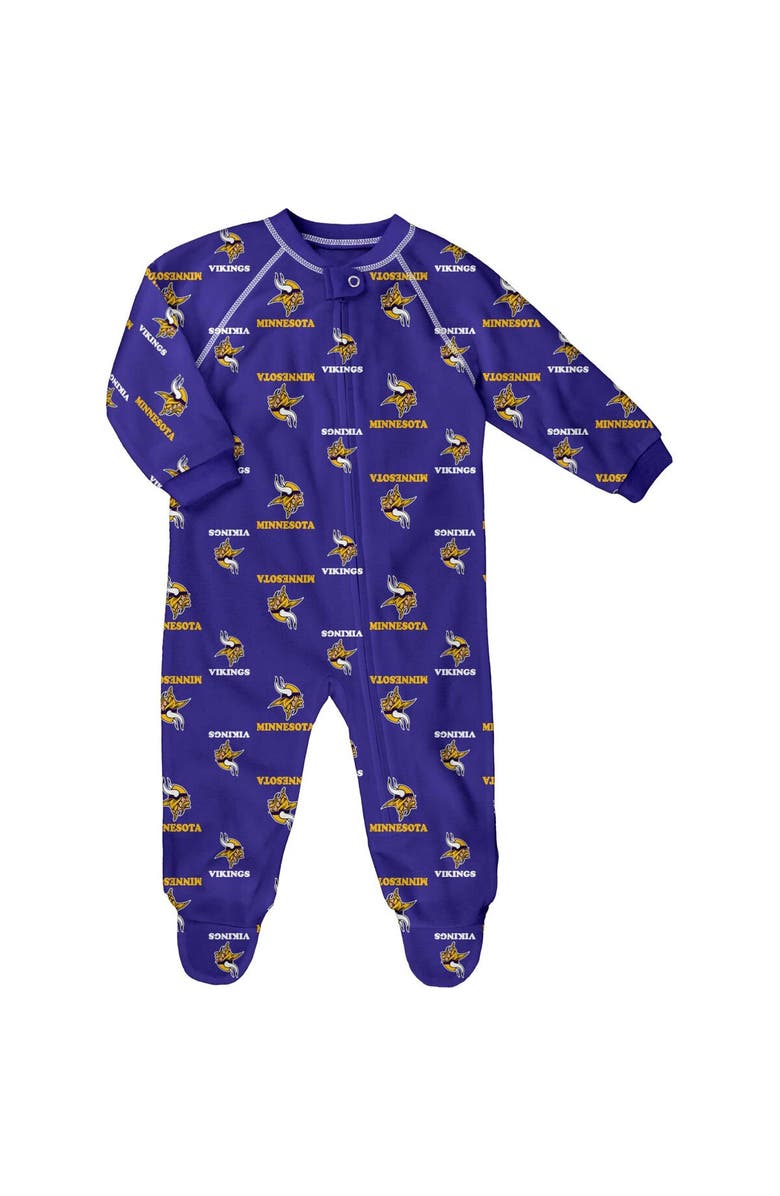 Outerstuff Infant Purple Minnesota Vikings Allover Print Raglan Full-Zip Jumper, Main, color, Purple