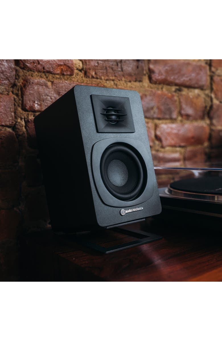 Audio-Technica AT-SP3X Powered Bluetooth Bookshelf Speakers, Alternate, color, Black