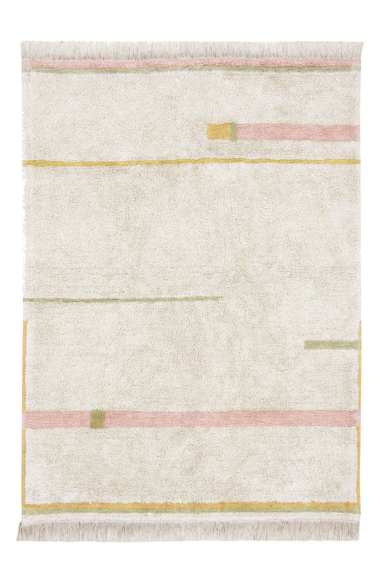 Lorena Canals Kids' Washable Lanes Rug, Main, color, Vintage Nude