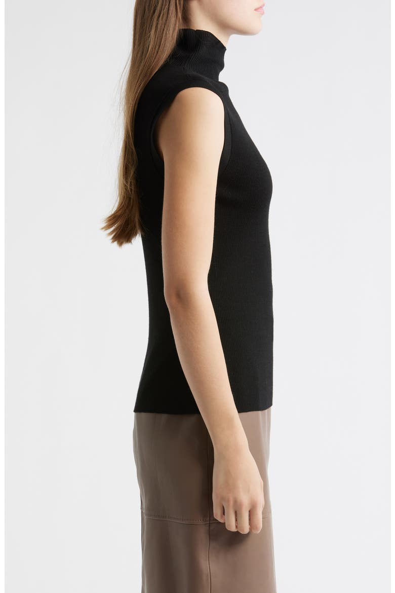 Fermesi Sleeveless Mock Neck Sweater, Alternate, color, BLK