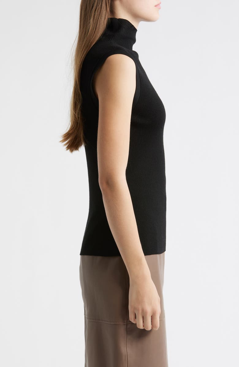BOSS Fermesi Sleeveless Mock Neck Sweater, Alternate, color, Black