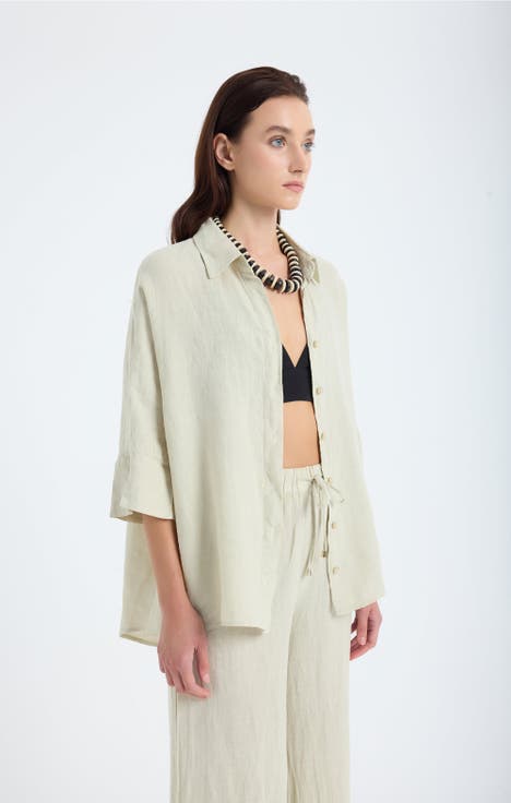 Iyan 100% Linen Oversize Shirt