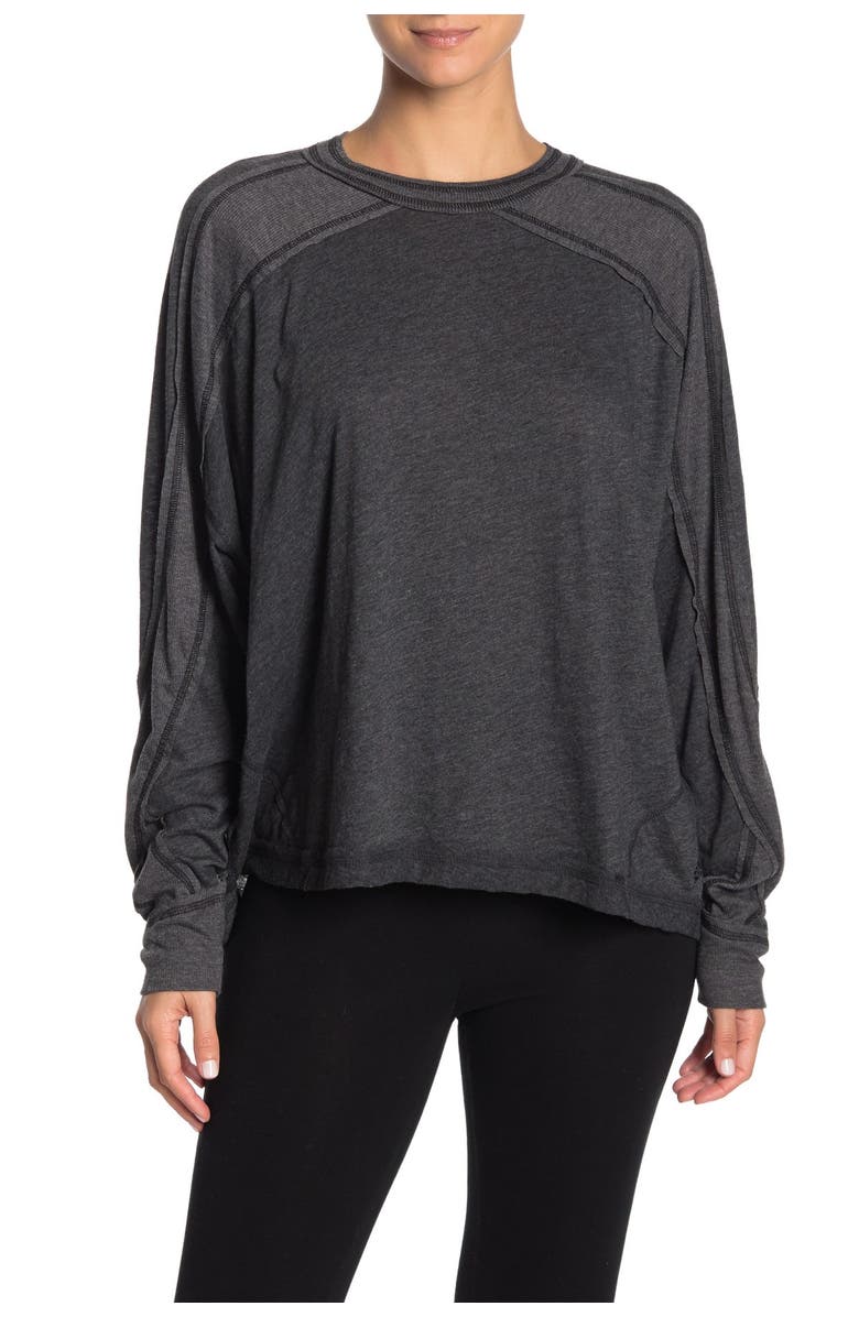 Free People All About It Long Sleeve Workout Top, Main, color, 