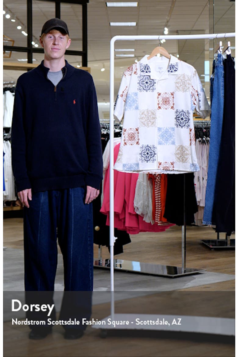 Didcot Relaxed Fit Short Sleeve Cotton & Linen Notched Collar Camp Shirt video