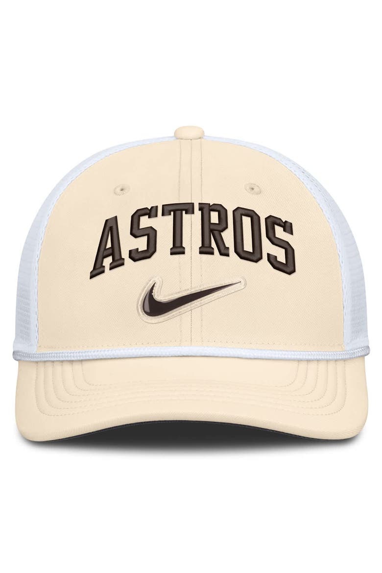 Men's Nike Natural/White Houston Astros Rise Dri-FIT Trucker Adjustable Hat​, Alternate, color, Natural