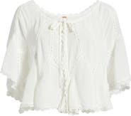 Free People Michelle Lace Trim Top